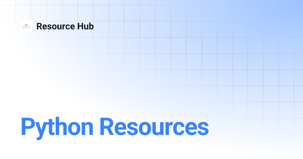 Python Resources | Resource Hub